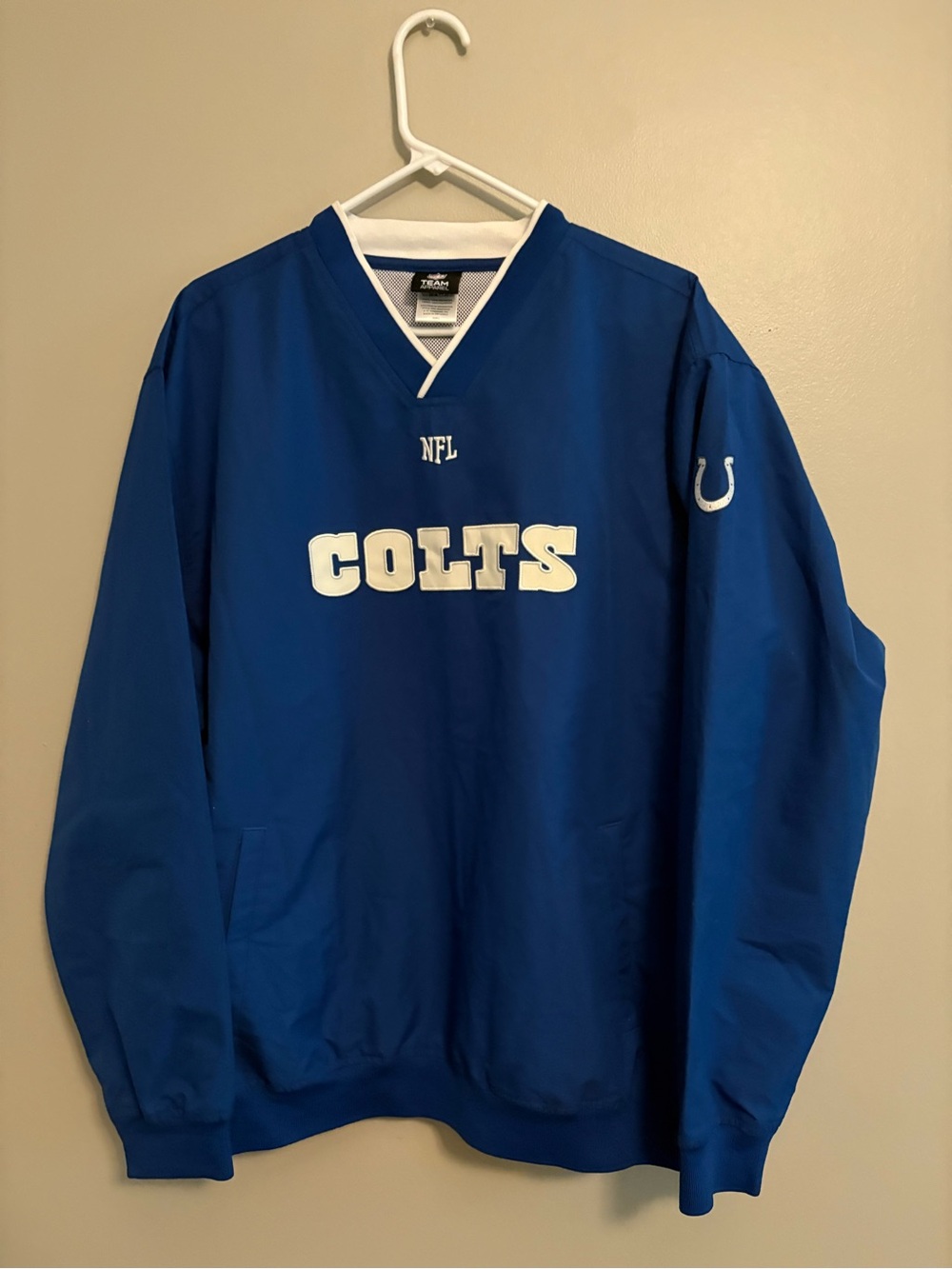 Indianapolis Colts NFL Team Apparel Pullover Windbreaker Jacket Men’s Large
